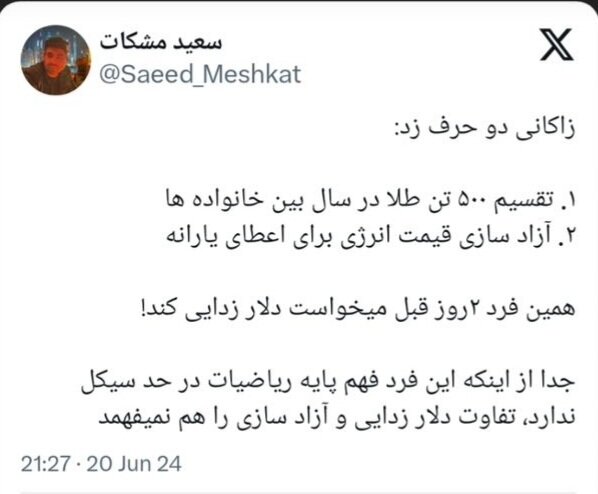 واقعا میتوان در سال 20 گرم طلا به هر خانوار داد؟/ الحسینی: فاجعه است این وعده!