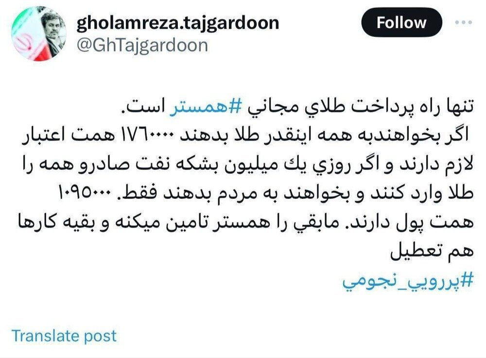 واقعا میتوان در سال 20 گرم طلا به هر خانوار داد؟/ الحسینی: فاجعه است این وعده!