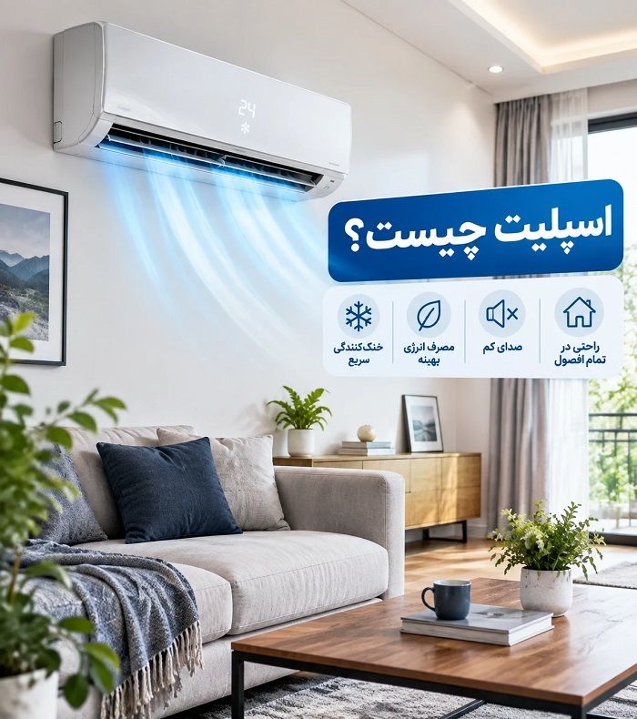 اسپلیت چیست و تعمیر داکت اسپلیت چگونه انجام میشود؟ راهنمای جامع عیبیابی، سرویس و نگهداری
