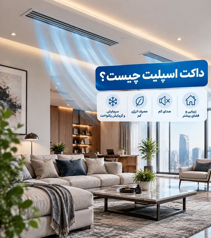 اسپلیت چیست و تعمیر داکت اسپلیت چگونه انجام میشود؟ راهنمای جامع عیبیابی، سرویس و نگهداری