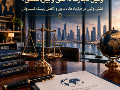 وکیل تجارت داخلی و بینالمللی؛ نقش وکیل در قراردادها، دعاوی و کاهش ریسک کسبوکار
